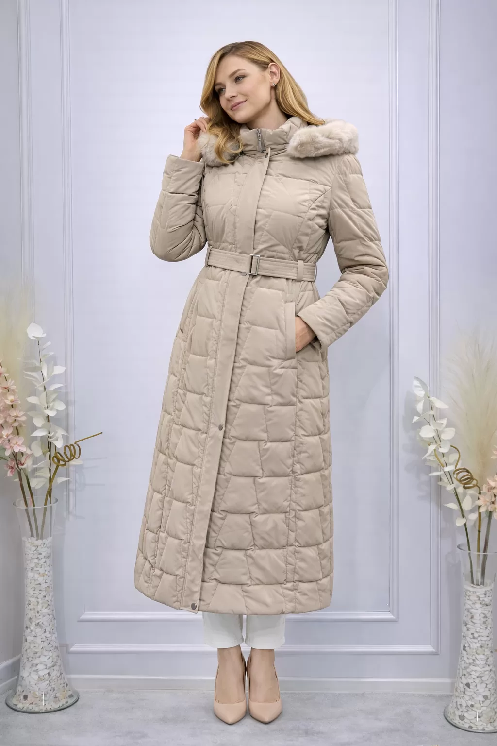 Alyaka 8170 Nova Kumaş Kapüşonlu Kaban